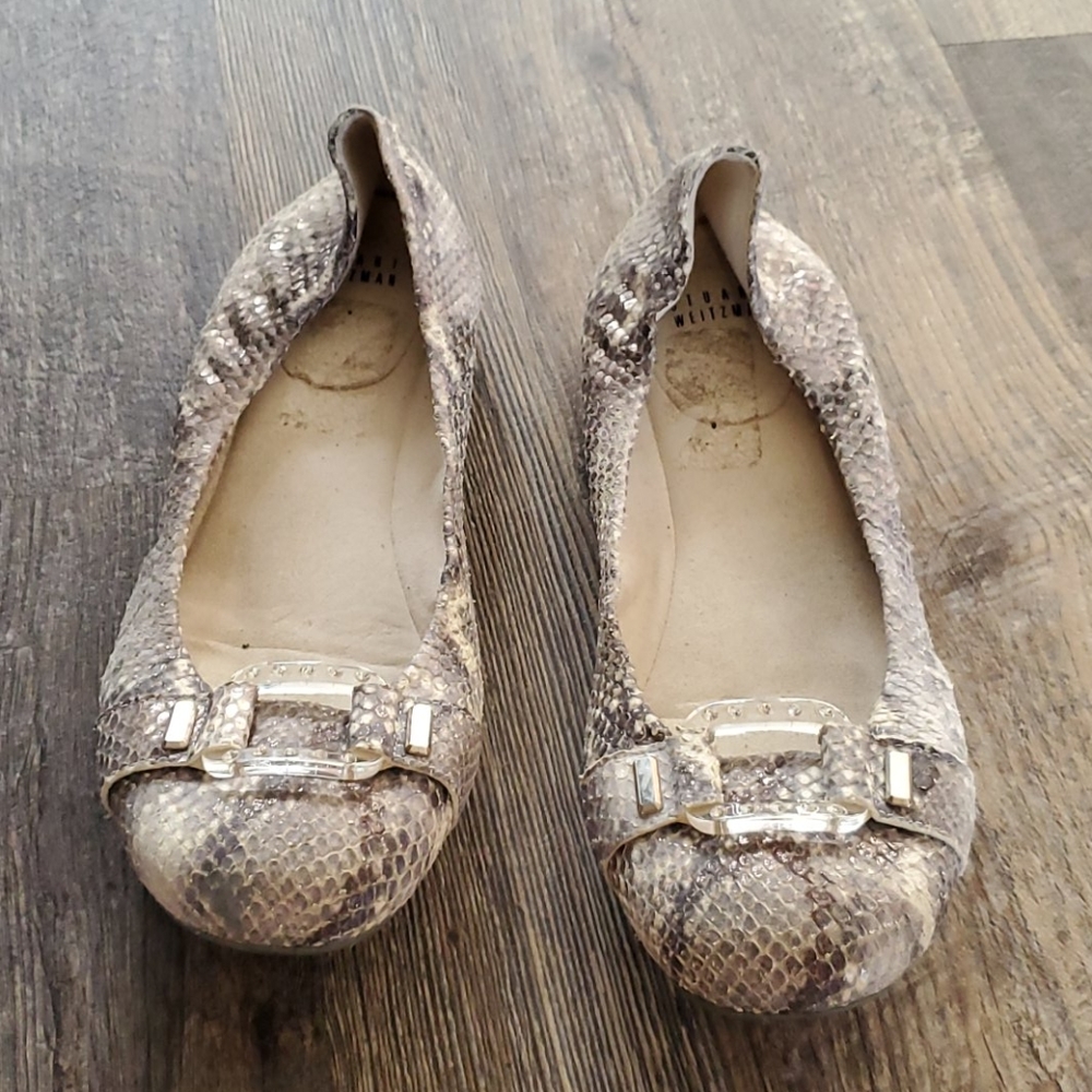 Stuart Weitzman animal print sneak flat ballet women Size 9.5
